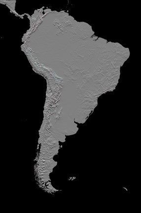 Framed Stereoscopic View of South America Print