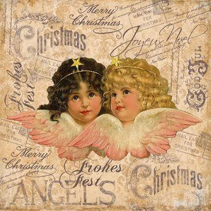 Framed Christmas Angels 2 Print