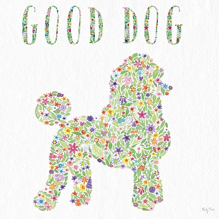 Framed Poodle - Good Dog Print