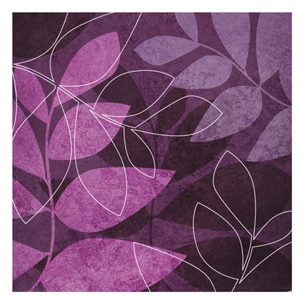 Framed Purple Leaves Print
