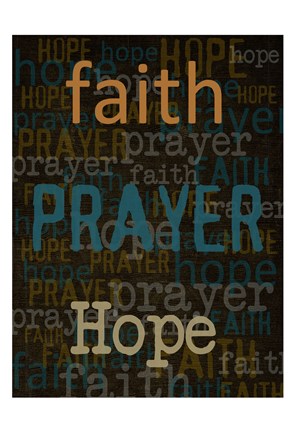 Framed Faith Prayer Hope Print