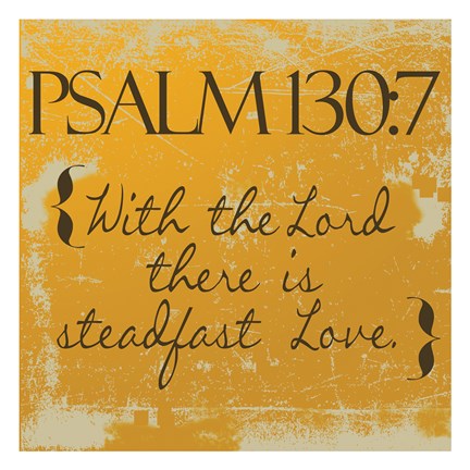 Framed Psalms 130-7 Orange Print