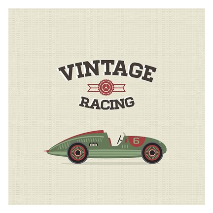 Framed Vintage Racing 3 Print
