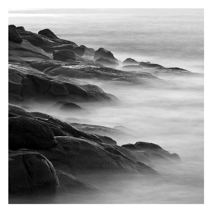 Framed Rocks in Mist 1 Print