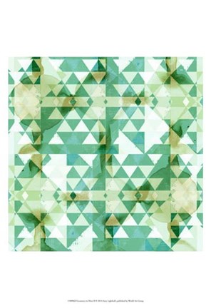 Framed Geometry in Mint II Print