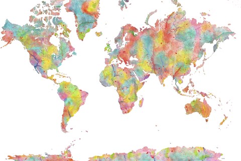 Framed World Map 1 Print