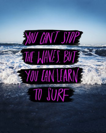Framed Learn to Surf Print