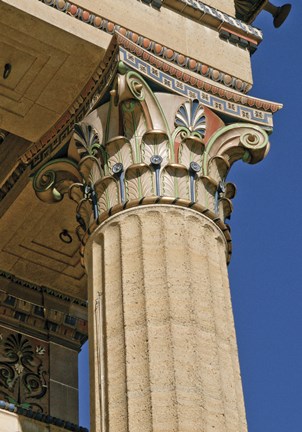 Framed Corinthian Column III (Color) Print