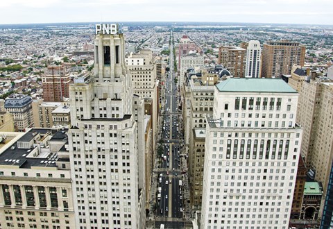 Framed Broad Street (aerial) Print