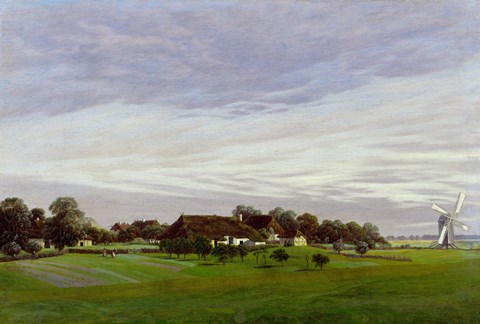 Framed Flat Countryside (Isle of Ruegen or near Greifswald), 1822-1823 Print