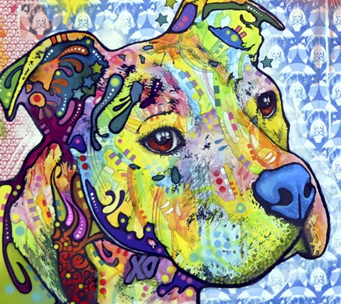 Framed Thoughtful Pit Bull This Years Love 2013 Part 2 Print