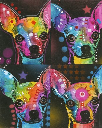 Framed Four Chihuahuas Print
