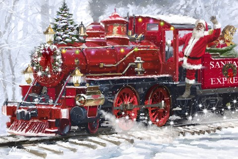 Train santa christmas studio macneil paintings scenes fulcrumgallery scene santas cards framed richard mentve innen framedart Santa's Train 2 Fine Art Print by The Macneil Studio at FulcrumGallery.com