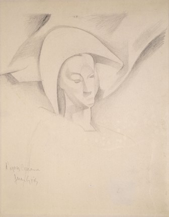 Framed After Cezanne, Head of a Harlequin, 1916 Print