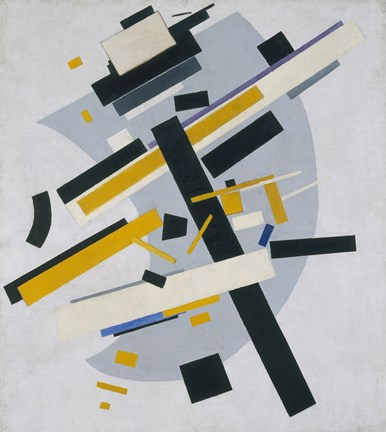 Framed Suprematism (Supremus, no 58 Black and Yellow), 1916 Print