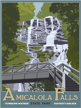 Framed Amicaola Falls Print