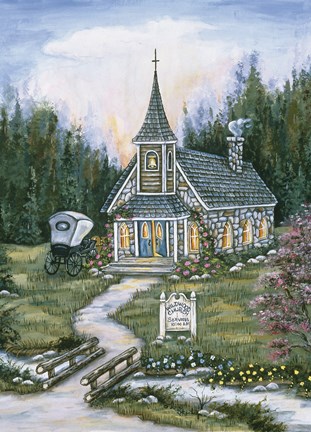 Framed Wildwood  Church Print