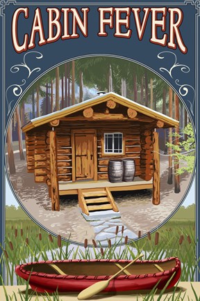 Framed Cabin Fever Lodge Print