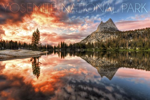 Framed Yosemite Cloud Landscape Print