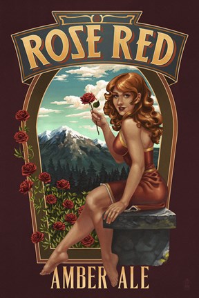 Framed Rose Red Amber Ale Print