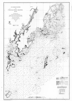 Framed St. George&#39;s River Map Print