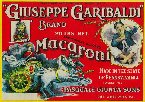 Framed Guiseppe Garibaldi Macaroni Print