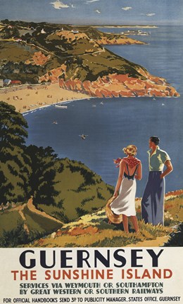 Framed Guernsey Island Print