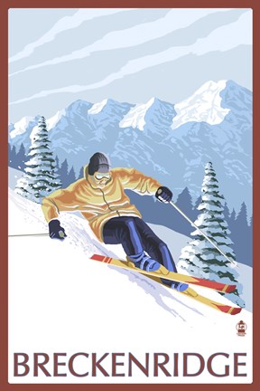 Framed Breckenridge Ski Ad Print