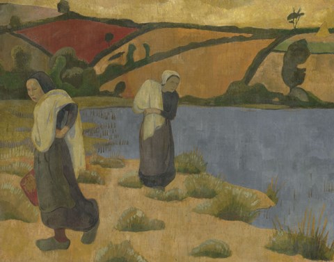 Framed Washerwomen At The Laita River, Near Pouldu, 1892 Print