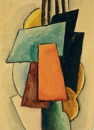 Framed Study For Painterly Architectonis, 1916 Print