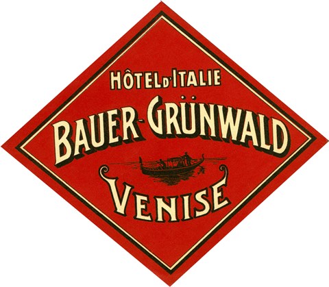Framed Hotel d&#39;Italie, Bauer- Grunwald, Venise Print