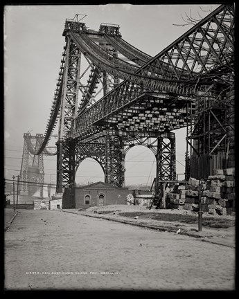 Framed New East River Bridge Print