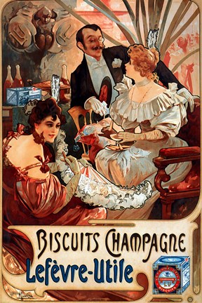Framed Biscuits Champagne Lefevre-Utile Print