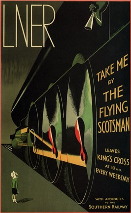 Framed Flying Scotsman Print
