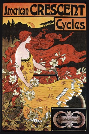 Framed Crescent Cycles Print