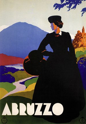 Framed Abruzzo-Blackdress Print