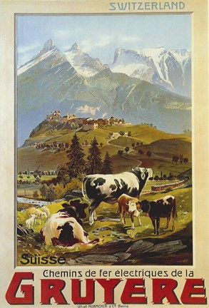 Framed Chemins De Fer De La Gruyere, 1906 Print