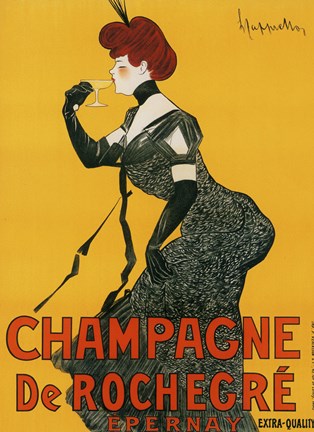 Framed Champagne De Rochegre Print