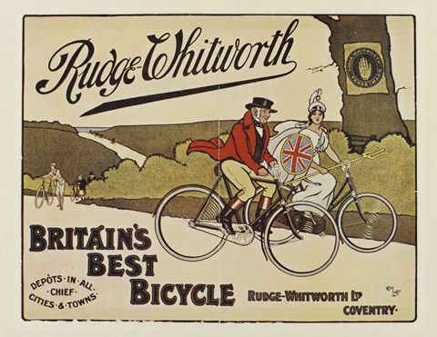 Framed Rudge Whitworth Bicycles Print