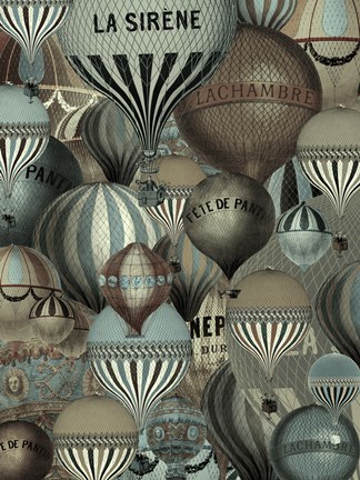 Framed Les Balloons Print