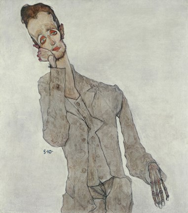Framed Portrait Of Painter Karl Zakovsek, 1910 Print