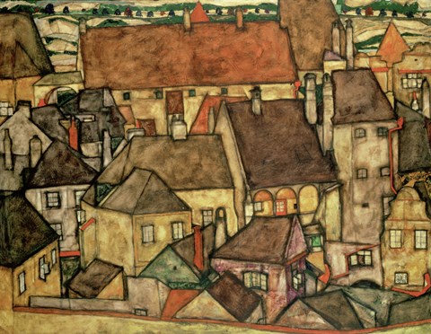 Framed Yellow City, 1914 Print