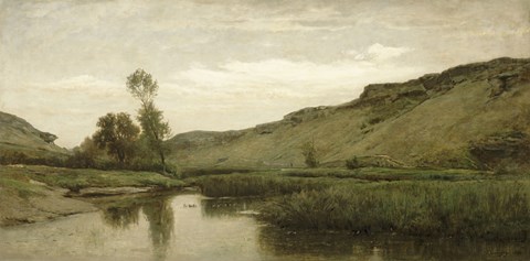 Framed Valley Of Optevoz, 1857 Print