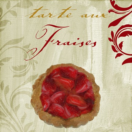 Framed Tartes Francais, Strawberry Print