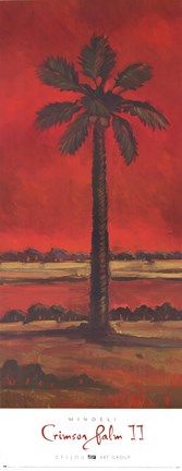 Framed Crimson Palm II Print