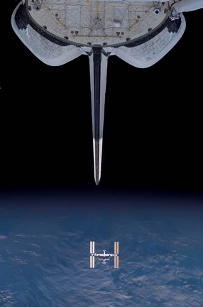 Framed Space Shuttle Departs Print