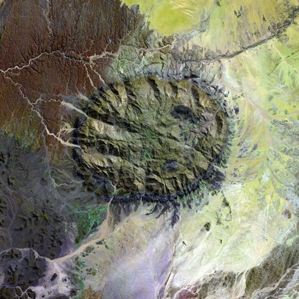 Framed Brandberg Massif in Northen Namibia Print