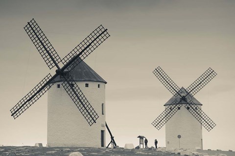 Framed La Mancha Windmills, Campo de Criptana, Castile-La Mancha Region, Spain Print