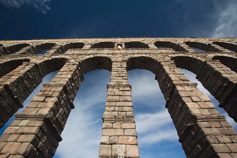Framed Spain, Castilla y Leon, Segovia, Roman Aqueduct Print