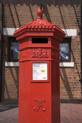 Framed GR Post Box, Gloucester, Gloucestershire, England Print